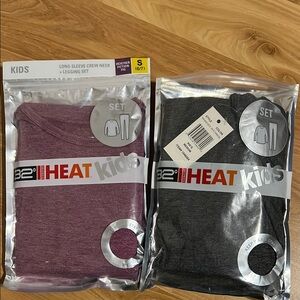 NWT 2 sets - 32 Degrees Kids Heather Purple and Gray Set